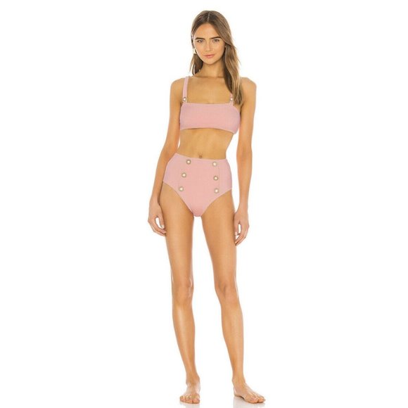 JONATHAN SIMKHAI Piped Luxe Strap Bikini Top M - Picture 6 of 8
